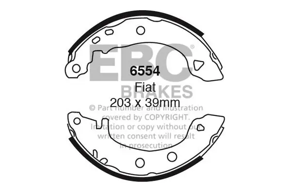 Bremsbackensatz Hinterachse EBC Brakes 6554