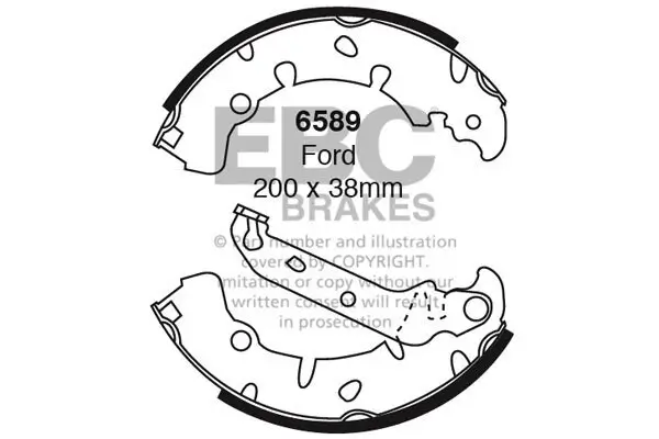 Bremsbackensatz Hinterachse EBC Brakes 6589