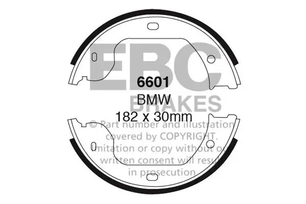 Bremsbackensatz Hinterachse EBC Brakes 6601