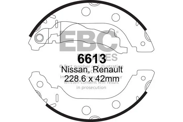 Bremsbackensatz Hinterachse EBC Brakes 6613