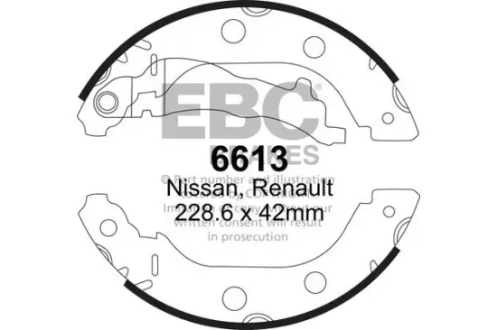 Bremsbackensatz Hinterachse EBC Brakes 6613 Bild Bremsbackensatz Hinterachse EBC Brakes 6613