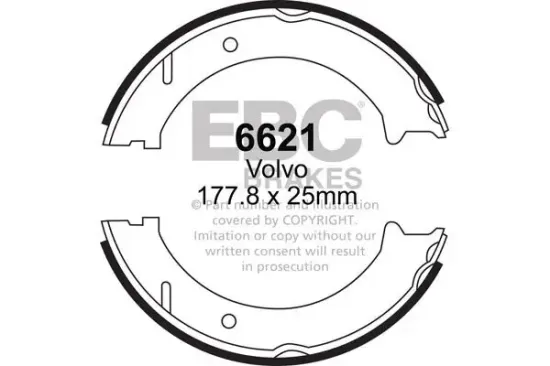 Bremsbackensatz Hinterachse EBC Brakes 6621 Bild Bremsbackensatz Hinterachse EBC Brakes 6621