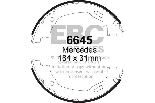 Bremsbackensatz Hinterachse EBC Brakes 6645