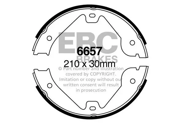 Bremsbackensatz Hinterachse EBC Brakes 6657