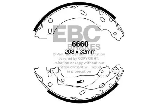 Bremsbackensatz Hinterachse EBC Brakes 6660 Bild Bremsbackensatz Hinterachse EBC Brakes 6660