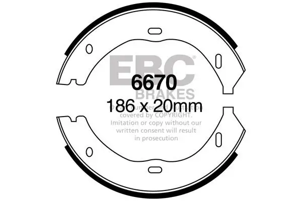 Bremsbackensatz Hinterachse EBC Brakes 6670