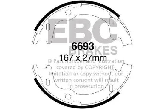 Bremsbackensatz EBC Brakes 6693 Bild Bremsbackensatz EBC Brakes 6693