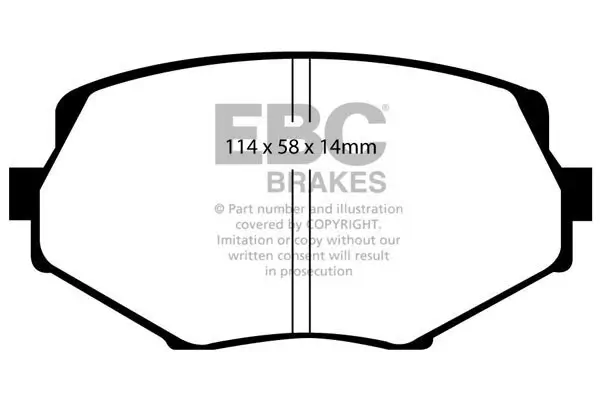 Bremsbelagsatz, Scheibenbremse Vorderachse EBC Brakes DP21002