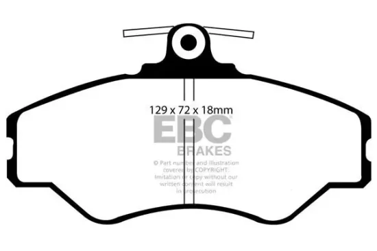 Bremsbelagsatz, Scheibenbremse Vorderachse EBC Brakes DP1086 Bild Bremsbelagsatz, Scheibenbremse Vorderachse EBC Brakes DP1086