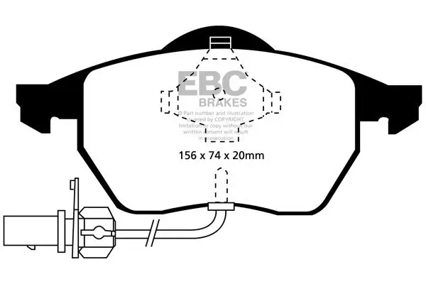 Bremsbelagsatz, Scheibenbremse EBC Brakes DP41114R