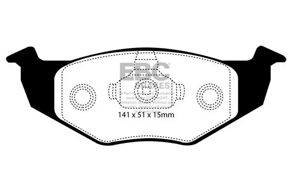 Bremsbelagsatz, Scheibenbremse Vorderachse EBC Brakes DP1137