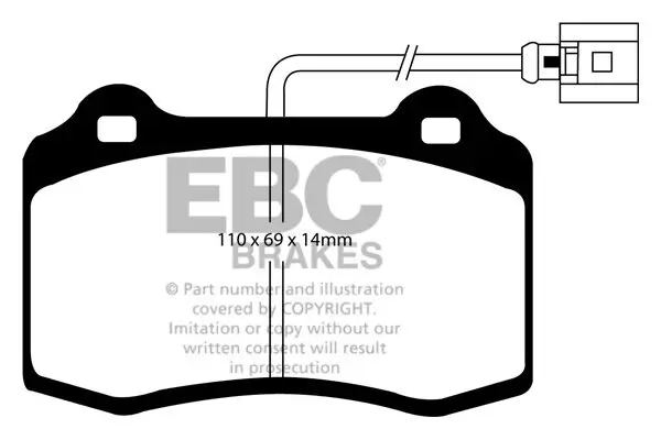 Bremsbelagsatz, Scheibenbremse EBC Brakes DP41140/2R