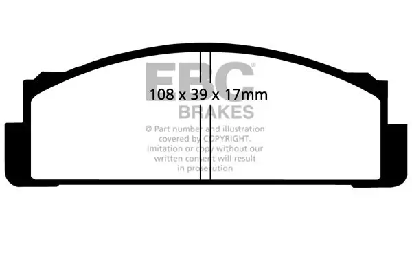 Bremsbelagsatz, Scheibenbremse EBC Brakes DP4116R