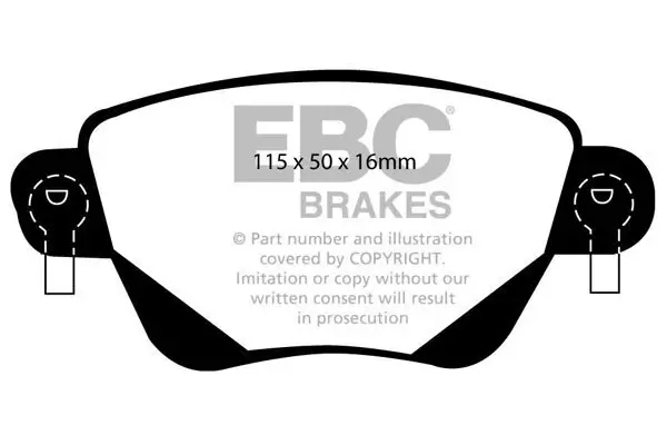 Bremsbelagsatz, Scheibenbremse Hinterachse EBC Brakes DP41350R