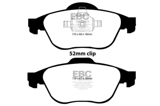 Bremsbelagsatz, Scheibenbremse Vorderachse EBC Brakes DP41394R Bild Bremsbelagsatz, Scheibenbremse Vorderachse EBC Brakes DP41394R