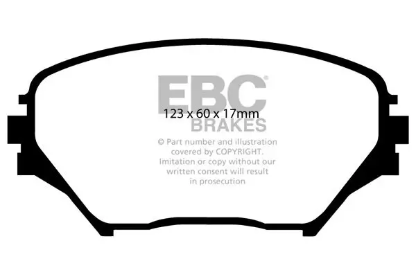 Bremsbelagsatz, Scheibenbremse Vorderachse EBC Brakes DP61402