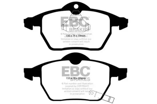 Bremsbelagsatz, Scheibenbremse Vorderachse EBC Brakes DP41443R Bild Bremsbelagsatz, Scheibenbremse Vorderachse EBC Brakes DP41443R