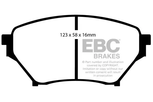 Bremsbelagsatz, Scheibenbremse Vorderachse EBC Brakes DP1452