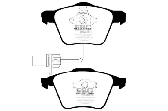 Bremsbelagsatz, Scheibenbremse Vorderachse EBC Brakes DP51495NDX Bild Bremsbelagsatz, Scheibenbremse Vorderachse EBC Brakes DP51495NDX