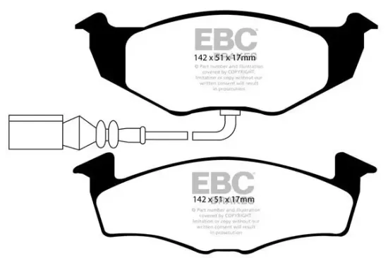 Bremsbelagsatz, Scheibenbremse EBC Brakes DP1498 Bild Bremsbelagsatz, Scheibenbremse EBC Brakes DP1498