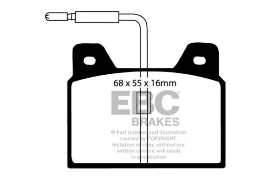 Bremsbelagsatz, Scheibenbremse Hinterachse EBC Brakes DP163 Bild Bremsbelagsatz, Scheibenbremse Hinterachse EBC Brakes DP163