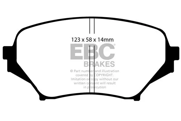 Bremsbelagsatz, Scheibenbremse Vorderachse EBC Brakes DP21774