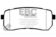 Bremsbelagsatz, Scheibenbremse Hinterachse EBC Brakes DP61814