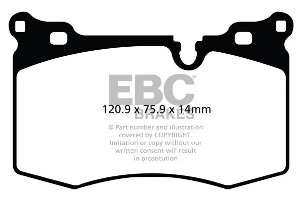 Bremsbelagsatz, Scheibenbremse EBC Brakes DP21854 Bild Bremsbelagsatz, Scheibenbremse EBC Brakes DP21854