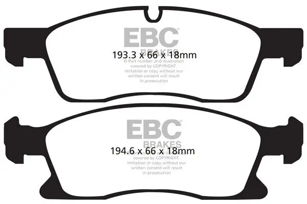 Bremsbelagsatz, Scheibenbremse Vorderachse EBC Brakes DP1871