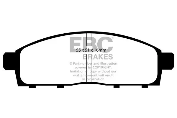 Bremsbelagsatz, Scheibenbremse Vorderachse EBC Brakes DP1963