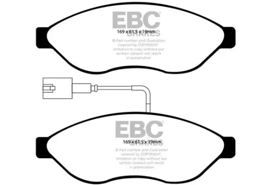 Bremsbelagsatz, Scheibenbremse Vorderachse EBC Brakes DP1968 Bild Bremsbelagsatz, Scheibenbremse Vorderachse EBC Brakes DP1968