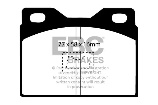 Bremsbelagsatz, Scheibenbremse Vorderachse EBC Brakes DP4220R