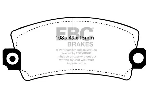 Bremsbelagsatz, Scheibenbremse Vorderachse EBC Brakes DP269