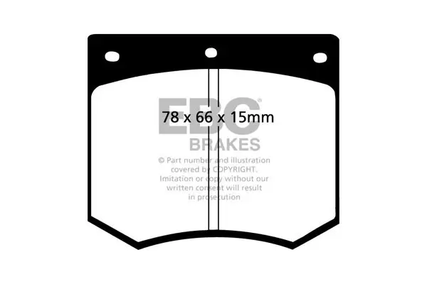 Bremsbelagsatz, Scheibenbremse Vorderachse EBC Brakes DP291