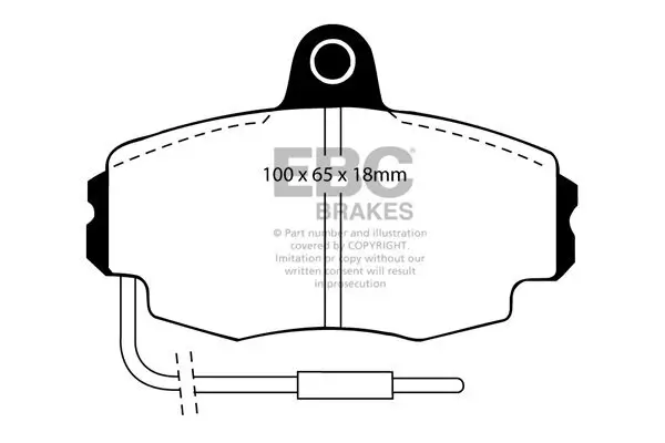 Bremsbelagsatz, Scheibenbremse Vorderachse EBC Brakes DP4426R