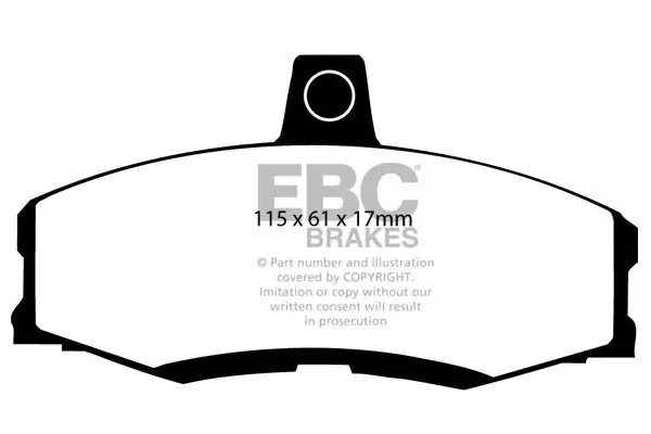 Bremsbelagsatz, Scheibenbremse Vorderachse EBC Brakes DP4438R