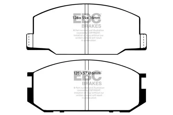 Bremsbelagsatz, Scheibenbremse Vorderachse EBC Brakes DP4456R