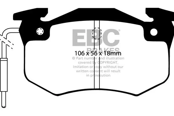 Bremsbelagsatz, Scheibenbremse Hinterachse EBC Brakes DP458