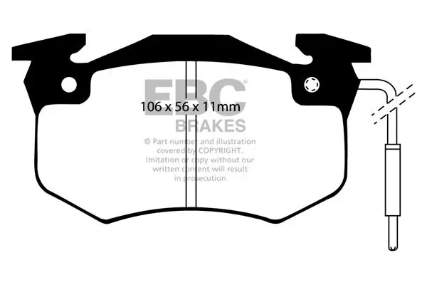 Bremsbelagsatz, Scheibenbremse EBC Brakes DP458/2