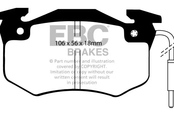 Bremsbelagsatz, Scheibenbremse Vorderachse EBC Brakes DP489