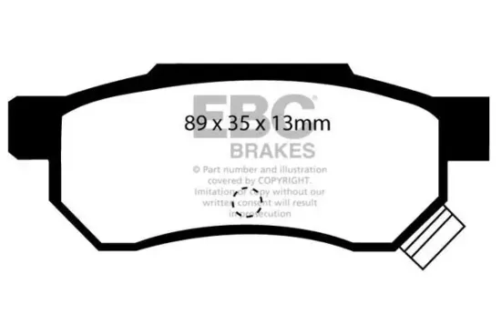 Bremsbelagsatz, Scheibenbremse Hinterachse EBC Brakes DP642/2 Bild Bremsbelagsatz, Scheibenbremse Hinterachse EBC Brakes DP642/2