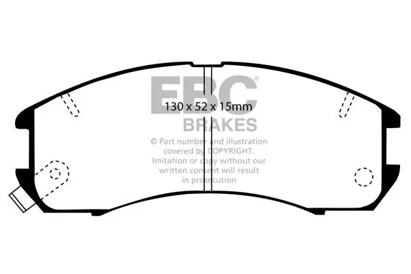 Bremsbelagsatz, Scheibenbremse Vorderachse EBC Brakes DP705