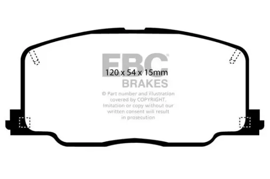 Bremsbelagsatz, Scheibenbremse Vorderachse EBC Brakes DP4725R Bild Bremsbelagsatz, Scheibenbremse Vorderachse EBC Brakes DP4725R