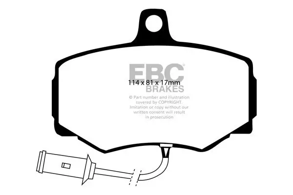 Bremsbelagsatz, Scheibenbremse Vorderachse EBC Brakes DP756