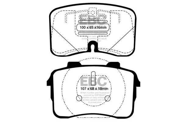 Bremsbelagsatz, Scheibenbremse EBC Brakes DP4883R