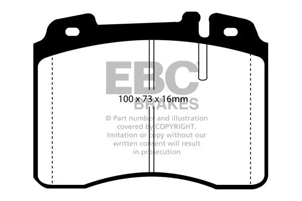 Bremsbelagsatz, Scheibenbremse Vorderachse EBC Brakes DP3927/2C