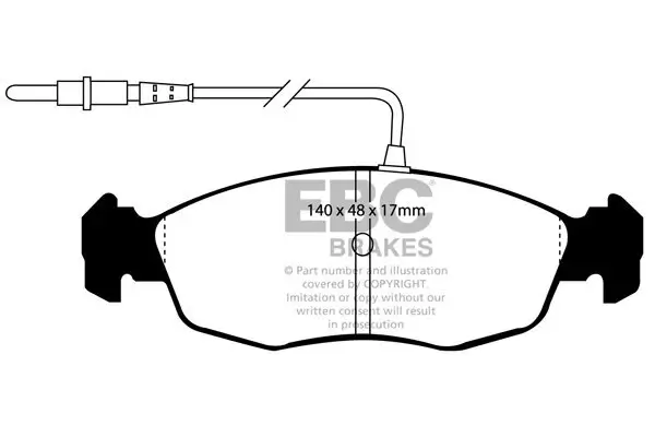 Bremsbelagsatz, Scheibenbremse EBC Brakes DP948