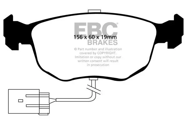 Bremsbelagsatz, Scheibenbremse Vorderachse EBC Brakes DP4956R