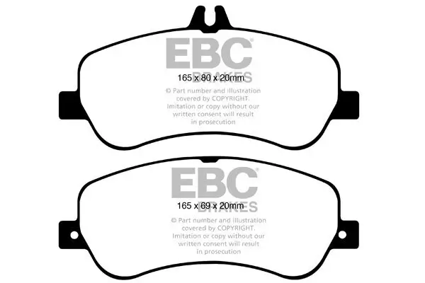 Bremsbelagsatz, Scheibenbremse Vorderachse EBC Brakes DPX2011