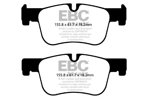 Bremsbelagsatz, Scheibenbremse Vorderachse EBC Brakes DP32143C